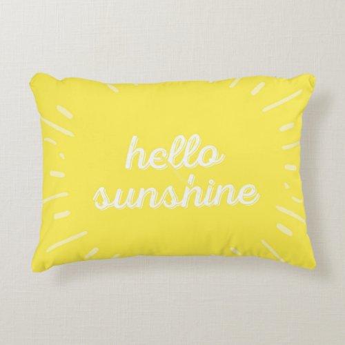 Accent Yellow Hello Sunshine Cushion Pillow
