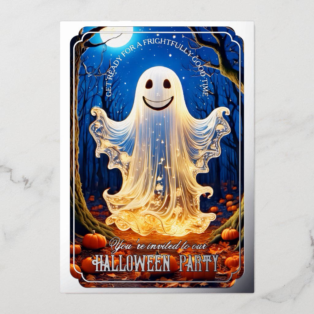 Accented Ghostly Glow Halloween Silver