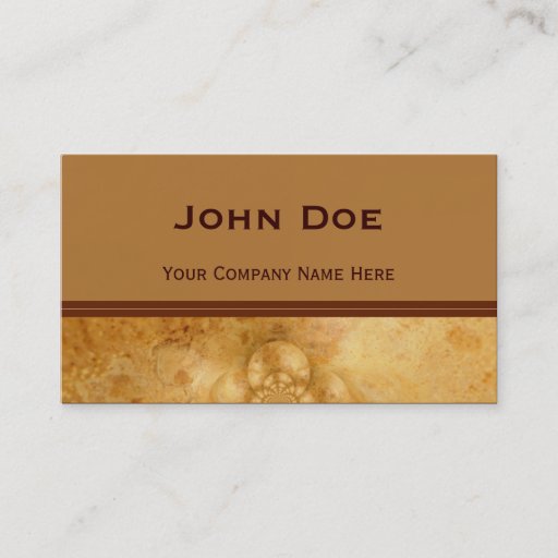 Customizable Accented Golden Marble Business Card