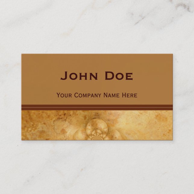 Accented Golden Marble Business Card (Front)