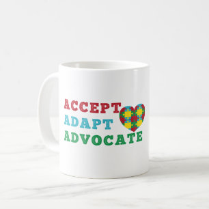 Accept Adapt Advocate Autism Awareness Coffee Mug