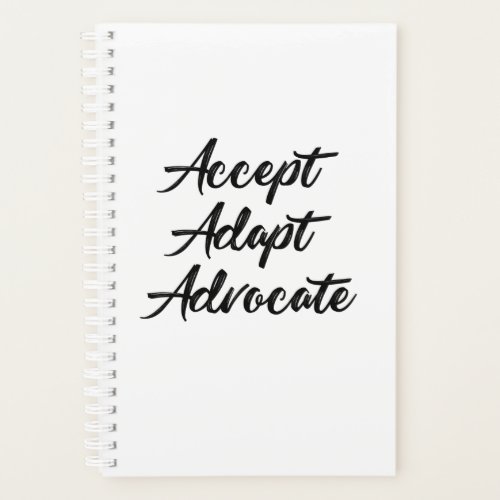 Accept Adapt Advocate Autism Awareness Cute Autism Planner