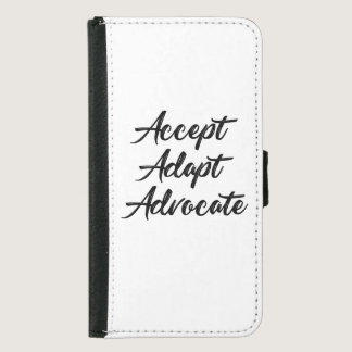 Accept Adapt Advocate Autism Awareness Cute Autism Samsung Galaxy S5 Wallet Case