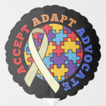 Accept Adapt Advocate-Autism Awareness World Ribbo Balloon