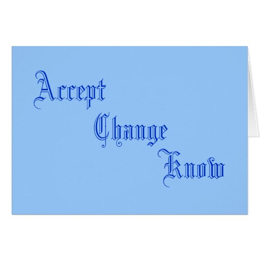 Accept, Change, Know Cards (Front Horizontal)