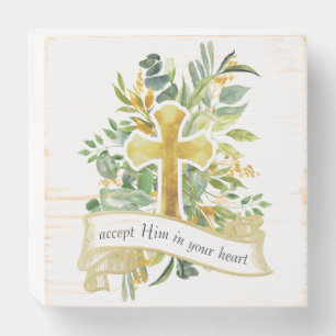 Accept Jesus in your Heart - Wooden Box Sign