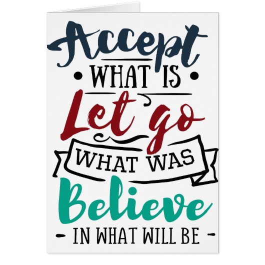 Accept Let Go Believe Cards (Front)