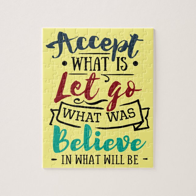 Accept Let Go Believe Jigsaw Puzzle (Vertical)