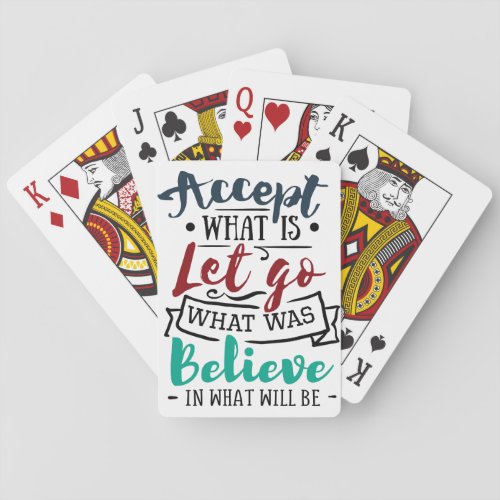 Accept Let Go Believe Playing Cards