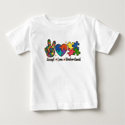 Accept Love Understand Autism Awareness Baby T_Shirt