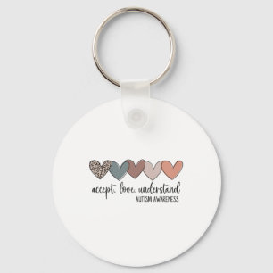 Accept Love Understand Autism Awareness Keychain