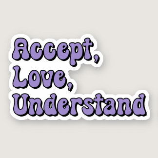 Accept, Love, Understand Purple Neurodiversity Sticker