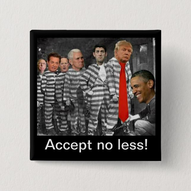 Accept no less button. pinback button (Front)