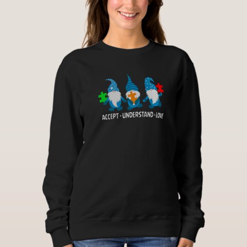 Accept Understand Love Asd Rainbow Flower Autism A Sweatshirt