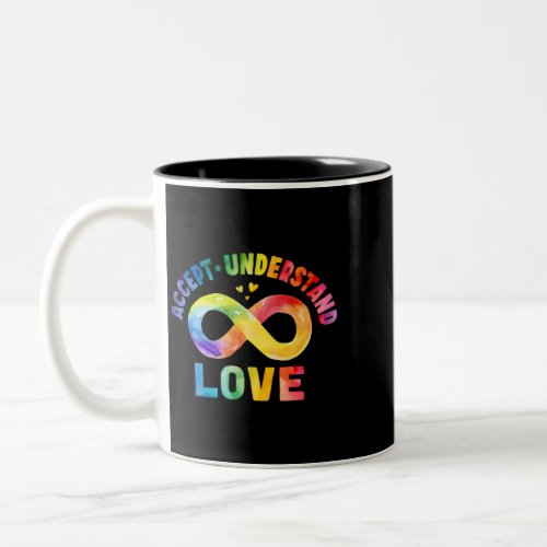 Accept Understand Love Autism Awareness ASD Infini Two_Tone Coffee Mug