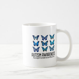 Accept Understand Love Autism Awareness Butterfly Coffee Mug