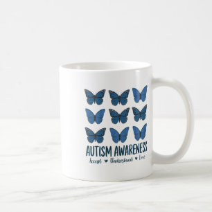 Accept Understand Love Autism Awareness Butterfly Coffee Mug
