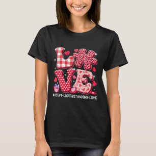 Accept Understand Love Autism Awareness Valentine' T-Shirt