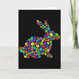 Accept Understand Love Bunny Autism Awareness East Card