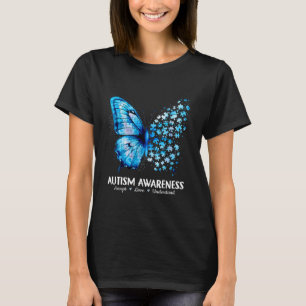 Accept Understand Love Butterfly Autism Awareness T-Shirt