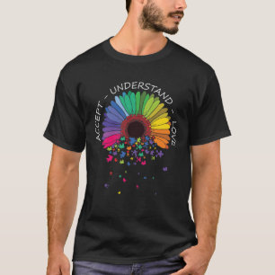 Accept understand love colorful flower puzzle T-Shirt