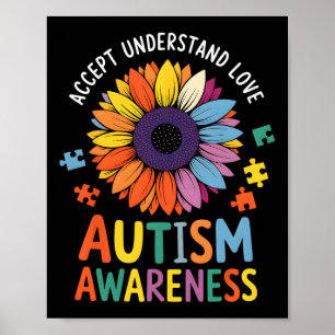 Accept Understand Love Funny Neurodiversity April  Poster