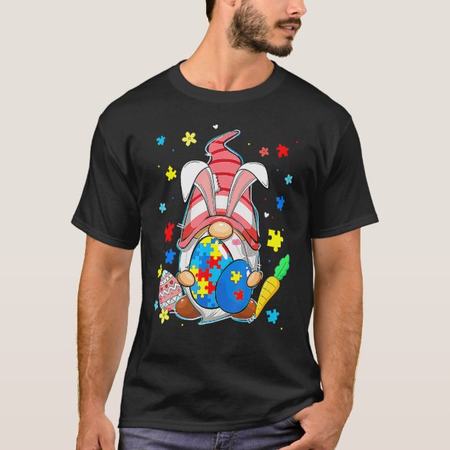 Accept Understand Love Gnome Autism Awareness East T-Shirt (Front)