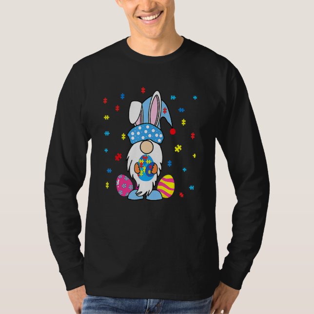Accept Understand Love Gnome Autism Awareness East T-Shirt (Front)