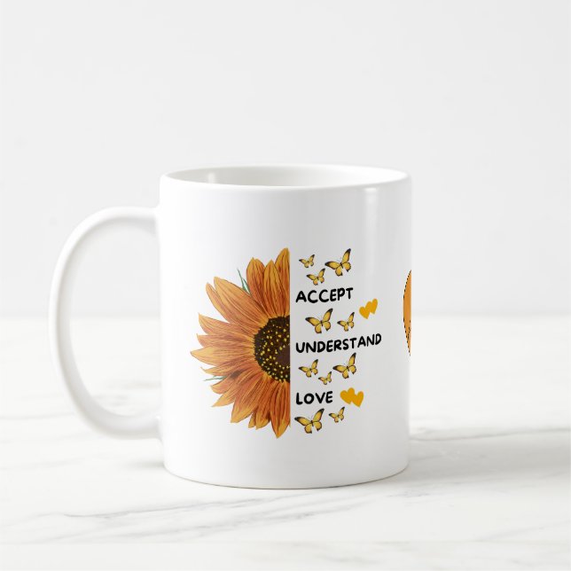 Accept Understand Love Motivational Quotes Name  Coffee Mug (Left)