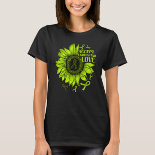 Accept Understand Love Sunflower Lymphoma Awarenes T-Shirt