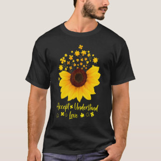 Accept Understand Love Sunflower Shirt Autism Awar