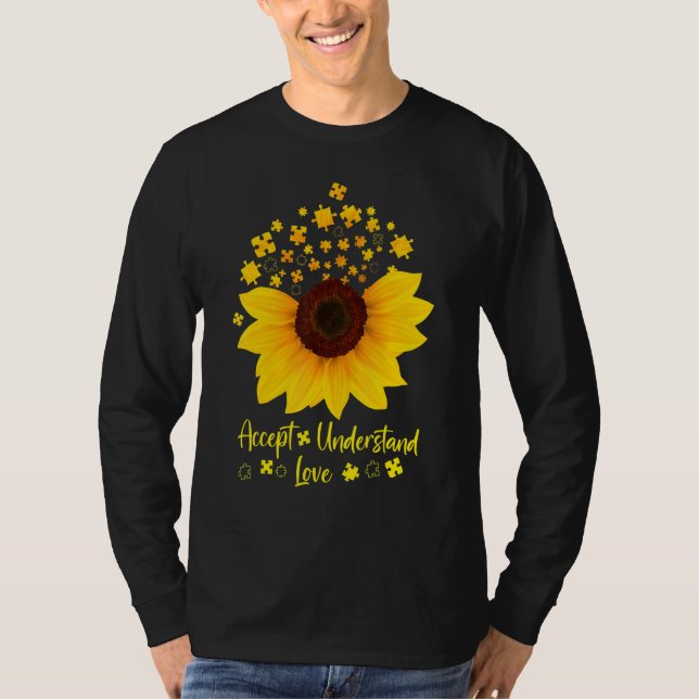 Accept Understand Love Sunflower Shirt Autism Awar (Front)