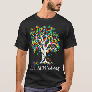 Accept Understand Love Tree Life Autism Awareness T-Shirt