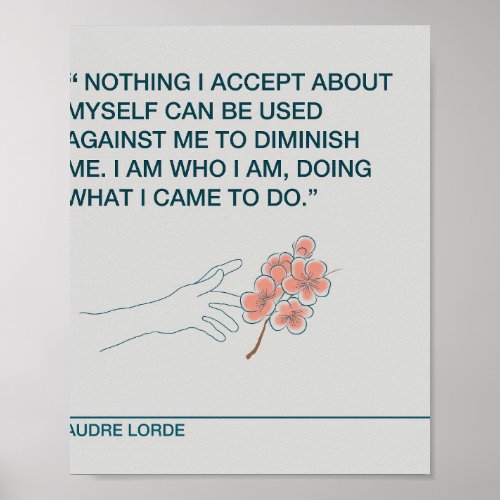 Accept Yourself Audre Lorde  Poster