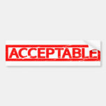 Acceptable Stamp Bumper Sticker