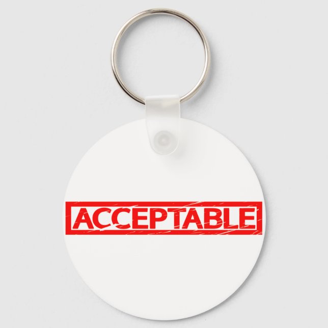 Acceptable Stamp Keychain (Front)