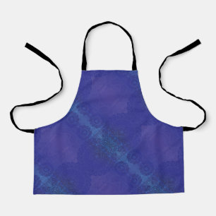 Acceptance Blue Indigo Violet Boho Medallions Apron
