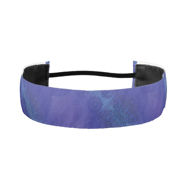 Acceptance | Blue Indigo Violet Boho Medallions Athletic Headband (Front)
