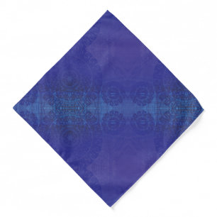 Acceptance Blue Indigo Violet Boho Medallions Bandana