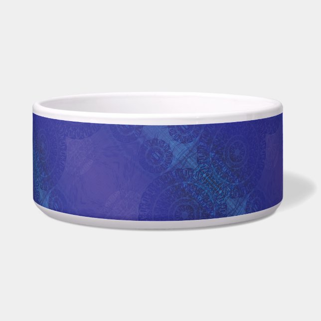Acceptance | Blue Indigo Violet Boho Medallions Bowl (Front)