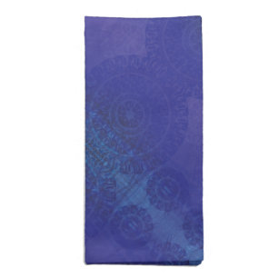 Acceptance Blue Indigo Violet Boho Medallions Cloth Napkin