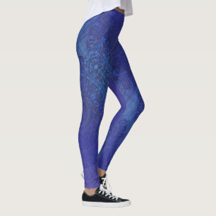 Acceptance Blue Indigo Violet Boho Medallions Leggings