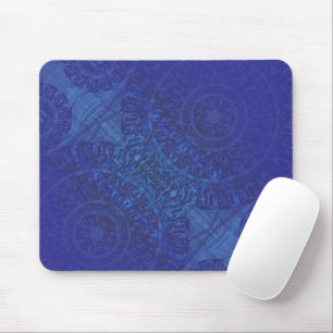 Acceptance Blue Indigo Violet Boho Medallions Mouse Pad