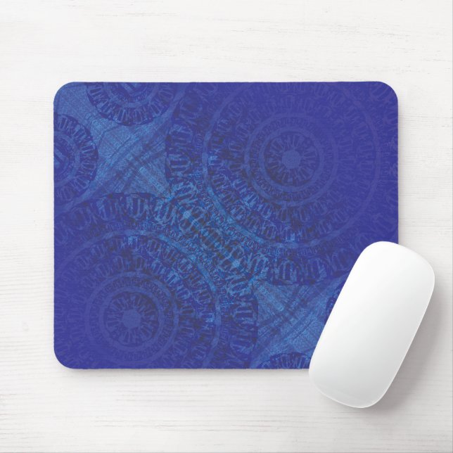 Acceptance | Blue Indigo Violet Boho Medallions Mouse Pad (With Mouse)