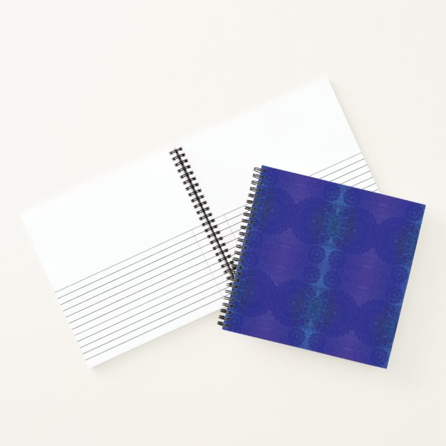 Acceptance | Blue Indigo Violet Boho Medallions Notebook (Inside)