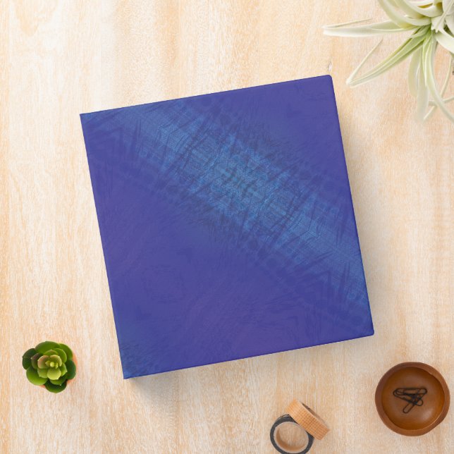 Acceptance | Blue Indigo Violet Shibori Pattern 3 Ring Binder (In Situ)