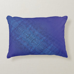 Acceptance Blue Indigo Violet Shibori Pattern Accent Pillow