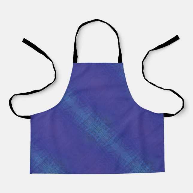 Acceptance | Blue Indigo Violet Shibori Pattern Apron (Front)