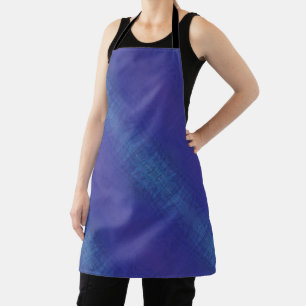Acceptance Blue Indigo Violet Shibori Pattern Apron