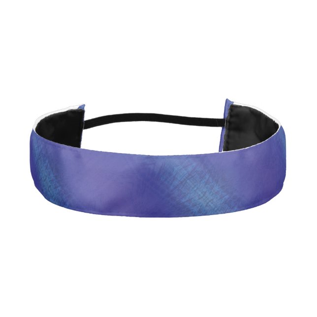 Acceptance | Blue Indigo Violet Shibori Pattern Athletic Headband (Front)
